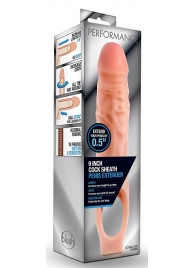 Телесная насадка на пенис 9 Inch Cock Sheath Extender - 22,2 см. - Blush Novelties - в Братске купить с доставкой