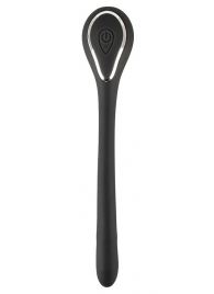 Черный гибкий уретральный стимулятор с вибрацией Vibrating Bendable Dilator - 13,5 см. - Orion - купить с доставкой в Братске