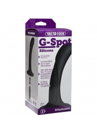 Черная изогнутая насадка Vac-U-Lock G-Spot - 16,5 см. - Doc Johnson - купить с доставкой в Братске