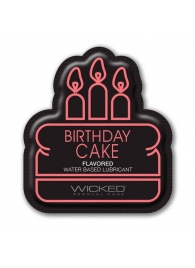 Лубрикант на водной основе со вкусом торта с кремом Wicked Aqua Birthday cake - 3 мл. - Wicked - купить с доставкой в Братске