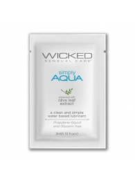 Легкий лубрикант на водной основе Wicked Simply AQUA - 3 мл. - Wicked - купить с доставкой в Братске