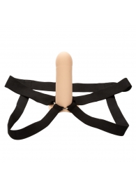 Телесный фаллопротез из силикона Extension with Harness - 15,75 см. - California Exotic Novelties - купить с доставкой в Братске