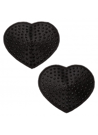 Черные пэстисы в форме сердечек Heart Pasties - California Exotic Novelties - купить с доставкой в Братске