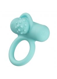 Аквамариновое эрекционное виброкольцо Silicone Rechargeable Nubby Lover’s Delight - California Exotic Novelties - в Братске купить с доставкой