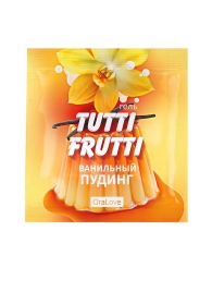 Пробник гель-смазки Tutti-frutti со вкусом ванильного пудинга - 4 гр. - Биоритм - купить с доставкой в Братске