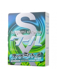 Презервативы Sagami Xtreme Mint с ароматом мяты - 3 шт. - Sagami - купить с доставкой в Братске