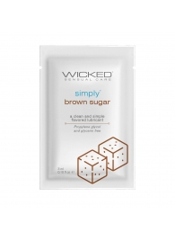 Саше лубриканта на водной основе Simply Aqua Brown Sugar с ароматом коричневого сахара - 3 мл. - Wicked - купить с доставкой в Братске