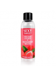 Массажное масло Sexy Sweet Nectar Lychee с феромонами и ароматом личи - 75 мл. - Биоритм - купить с доставкой в Братске