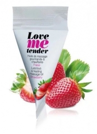Съедобное согревающее массажное масло Love Me Tender Strawberry с ароматом клубники - 10 мл. - Love to Love - купить с доставкой в Братске