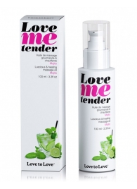 Съедобное согревающее массажное масло Love Me Tender Mojito с ароматом мохито - 100 мл. - Love to Love - купить с доставкой в Братске