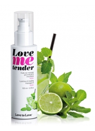 Съедобное согревающее массажное масло Love Me Tender Mojito с ароматом мохито - 100 мл. - Love to Love - купить с доставкой в Братске