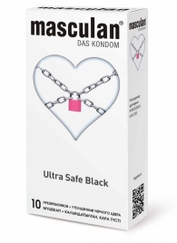 Ультрапрочные презервативы Masculan Ultra Safe Black - 10 шт. - Masculan - купить с доставкой в Братске