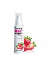 Съедобное согревающее массажное масло Love Me Tender Strawberry с ароматом клубники - 100 мл. - Love to Love - купить с доставкой в Братске