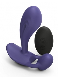 Темно-синий вибромассажер Witty P G Vibrator with Remote Control - Love to Love - в Братске купить с доставкой