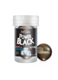 Интимный гель Power Black Hot Ball с охлаждающе-разогревающим эффектом (2 шарика по 3 гр.) - HotFlowers - купить с доставкой в Братске