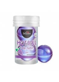 Лубрикант на масляной основе Hot Ball Beija Muito с ароматом винограда (2 шарика по 3 гр.) - HotFlowers - купить с доставкой в Братске