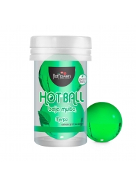 Лубрикант на масляной основе Hot Ball Beija Muito с ароматом мяты (2 шарика по 3 гр.) - HotFlowers - купить с доставкой в Братске