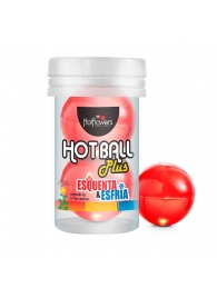 Лубрикант на масляной основе Hot Ball Plus с охлаждающе-разогревающим эффектом (2 шарика по 3 гр.) - HotFlowers - купить с доставкой в Братске