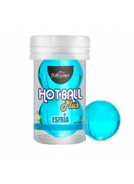 Лубрикант на масляной основе Hot Ball Plus с охлаждающим эффектом (2 шарика по 3 гр.) - HotFlowers - купить с доставкой в Братске