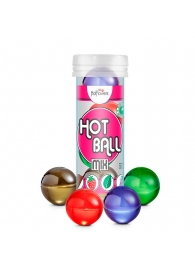 Ароматизированный лубрикант Hot Ball Mix на масляной основе (4 шарика по 3 гр.) - HotFlowers - купить с доставкой в Братске