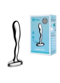 Стальной стимулятор простаты Stainless Steel Prostate Plug - 11,5 см. - b-Vibe - в Братске купить с доставкой