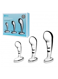 Набор из 3 стальных стимуляторов простаты Stainless Steel P-spot Training Set - b-Vibe - в Братске купить с доставкой