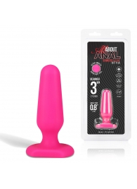 Розовый анальный плаг из силикона Seamless Silicone Butt Plug - 7,5 см. - All About Anal