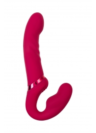 Малиновый безремневой страпон Lapis - 23 см. - Lovense - купить с доставкой в Братске