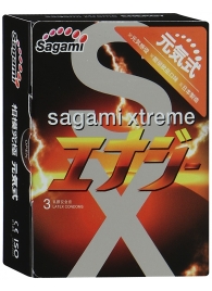 Презервативы Sagami Xtreme ENERGY с ароматом энергетика - 3 шт. - Sagami - купить с доставкой в Братске