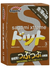 Презервативы Sagami Xtreme FEEL UP с точечной текстурой и линиями прилегания - 3 шт. - Sagami - купить с доставкой в Братске