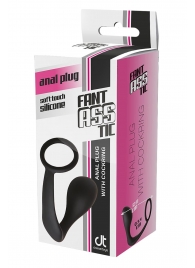Черное эрекционное кольцо с анальной пробкой Anal Plug With Cockring - Dream Toys - в Братске купить с доставкой