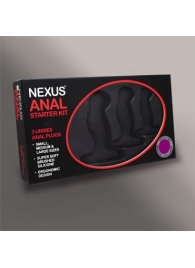 Набор из 3 массажеров простаты чёрного цвета NEXUS ANAL STARTER KIT - Nexus Range - в Братске купить с доставкой