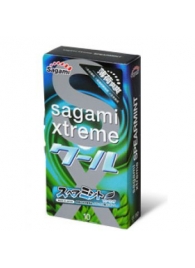 Презервативы Sagami Xtreme Mint с ароматом мяты - 10 шт. - Sagami - купить с доставкой в Братске