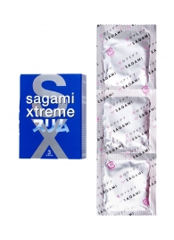 Розовые презервативы Sagami Xtreme FEEL FIT 3D - 3 шт. - Sagami - купить с доставкой в Братске