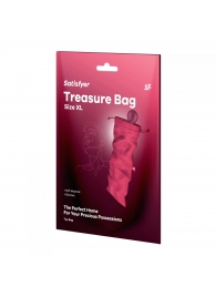 Розовый мешочек для хранения игрушек Treasure Bag XL - Satisfyer - купить с доставкой в Братске