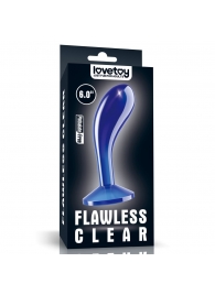 Синяя анальная втулка Flawless Clear Prostate Plug 6.0 - 15 см. - Lovetoy - в Братске купить с доставкой