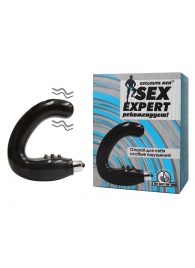Чёрный массажёр простаты серии Sex Expert - Sex Expert - в Братске купить с доставкой