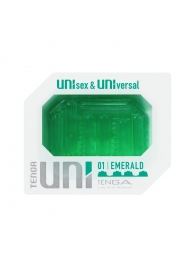 Зеленый мастурбатор-стимулятор Tenga Uni Emerald - Tenga - в Братске купить с доставкой