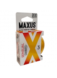 Презервативы анатомической формы Maxus Sensual - 3 шт. - Maxus - купить с доставкой в Братске