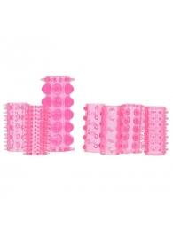 Набор из 7 розовых насадок на пенис ONE-A-DAY PENIS SLEEVES PINK - Seven Creations - в Братске купить с доставкой