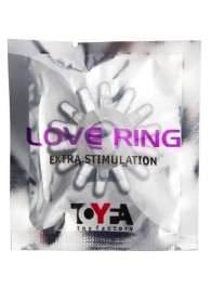 Прозрачное гелевое эрекционное кольцо с шипиками - Toyfa Basic - в Братске купить с доставкой