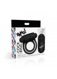 Черное эрекционное виброкольцо 28X Remote Control Vibrating Cock Ring   Bullet - XR Brands - в Братске купить с доставкой