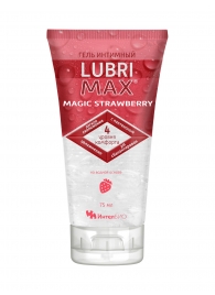 Интимный гель-смазка на водной основе Lubrimax Magic Strawberry - 75 мл. - ИнтелБИО - купить с доставкой в Братске