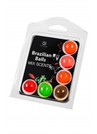 Набор из 6 шариков с ароматизированными массажными маслами Brazilian Balls - Secret Play - купить с доставкой в Братске