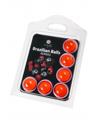 Набор из 6 шариков с массажным маслом Brazilian Balls с ароматом ягод - Secret Play - купить с доставкой в Братске