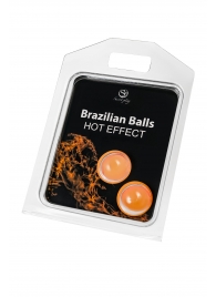 Набор из 2 шариков с массажным маслом Brazilian Balls с разогревающим эффектом - Secret Play - купить с доставкой в Братске