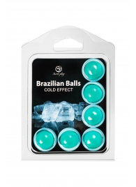 Набор из 6 шариков с массажным маслом Brazilian Balls с охлаждающим эффектом - Secret Play - купить с доставкой в Братске