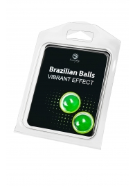 Набор из 2 шариков с массажным маслом Brazilian Balls с эффектом вибрации - Secret Play - купить с доставкой в Братске