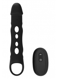 Черная насадка-удлинитель Vibrating Extender With Remote с вибрацией - Dream Toys - в Братске купить с доставкой