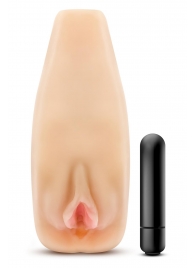 Мастурбатор-вагина с вибрацией Soft   Wet Natasha Realistic Beige Masturbator - Blush Novelties - в Братске купить с доставкой